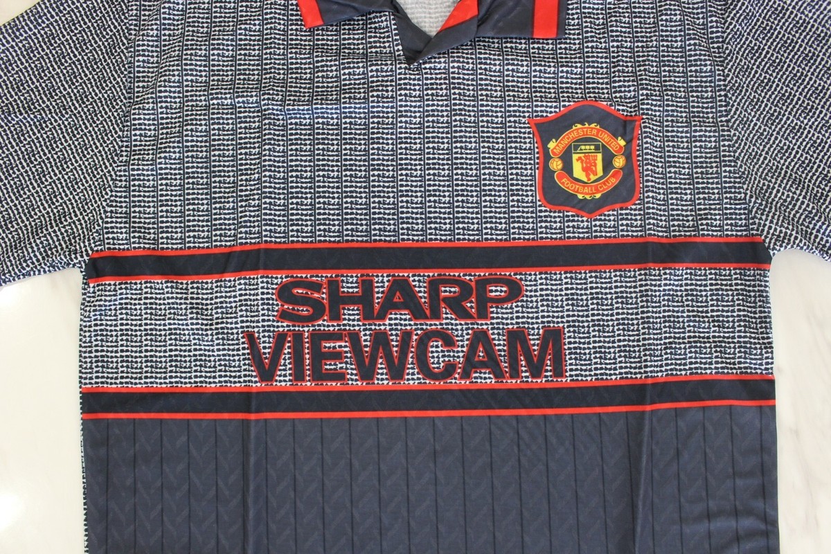 FC Manchester United Soccer T Shirt Vintage Jersey MU Black