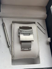 SEIKO 22mm Stainless Steel Watch Band Folding Buckle Deployment CLASP +Free Tool