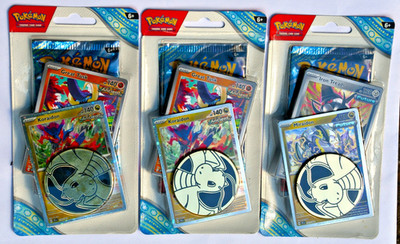 Stellar Crown Blister Pack with Two Promos and Coin Miraidon and Koraidon 3x LOT