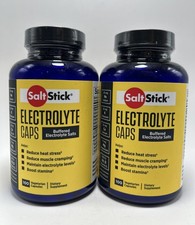  2 PACK SaltStick Electrolyte Capsules, 200 Total Capsules, EX: 04/2027