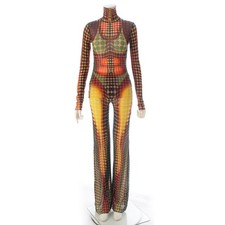 JEAN-PAUL GAULTIER polyamide Cyber Dot Trust Pants Pants setup multicolor S