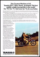 1972 Yamaha R5-C Motorcycle Vintage Advertisement Print Art Bike Ad J271