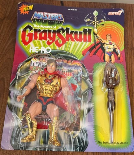 Super7 Masters of the Universe He-Ro Vintage style MOTU Powers of Grayskull New
