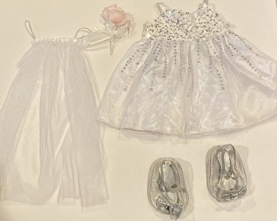 Build A Bear Wedding outfit Dress Set lot- 5 BABW Gown Veil Dressy Shoes Bouquet