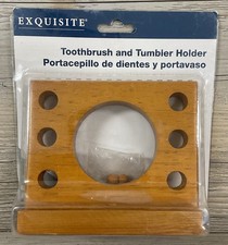 Vintage Retro Oak Toothbrush Cup Bathroom Holder Wall Mount Exquisite