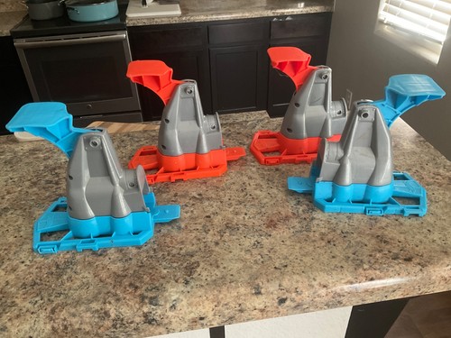 Hot Wheels Double Loop Dash PART Gray & OrangeBlue  Launcher Track Builder lot 4