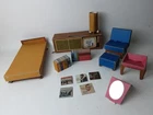 Vintage Barbie Dream House 1962 Bookshelf Books Chair Mirror + #816  Furniture