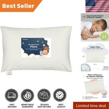 Soft 13x18 Organic Cotton Toddler Pillow  Pillowcase - Ideal Travel Companion
