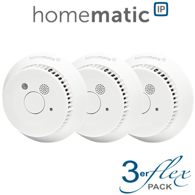 3er SET Homematic IP Rauchwarnmelder mit Q-Label HmIP-SWSD-2