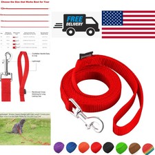 6 Foot Red Puppy Leash with Easy Collar Hook Lightweight Polyester Material