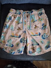 Men's Swim Trunks Shorts George Size 28-30 Peach Beach
