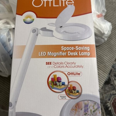OttLite LED Magnifier Desk Lamp 1.75x Optical Grade New In Box