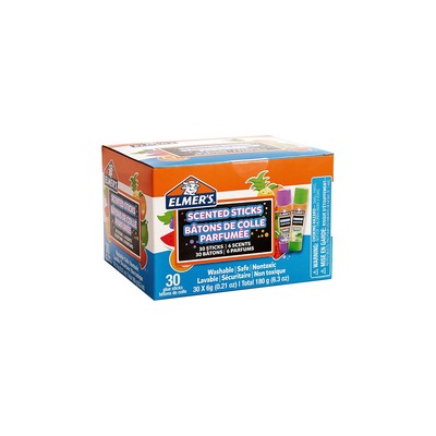 Elmer's Scented WashableRemovable Glue Sticks 0.21 oz. Assorted Colors 30/Pack