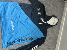 Men  s Tracksuit Set 2-Piece Hoodie  Pants Black Blue Size 4XL