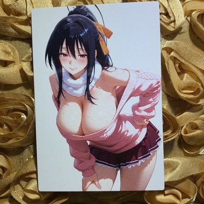 Akeno Himejima HIGH SCHOOL DXD Babes Goddess ACG Waifu Anime Girl Card Pink