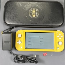 Nintendo Switch Lite Yellow Console HDH-001 Tested w/ OEM Charger Cable Case