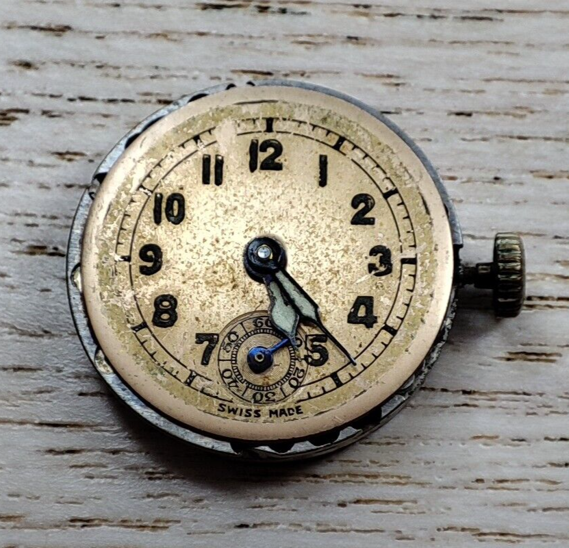 19.6mm watch movement for parts or repair