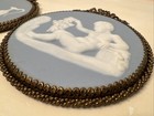 Plaque Medallions 6” Vintage Qty. 2 Rare French Limoges Porcelain Roman Greek — photo 5