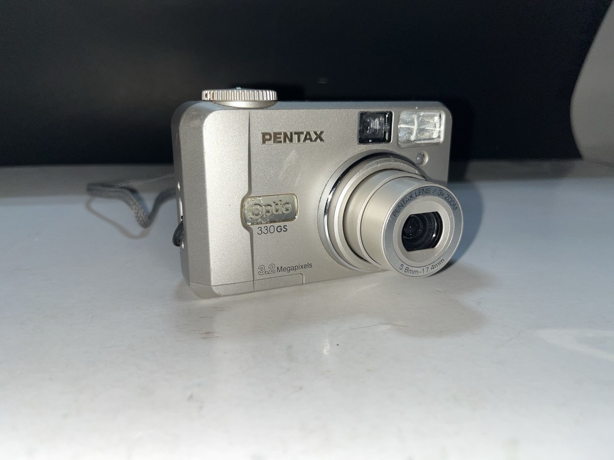 Pentax Digital Camera Optio 330 GS 3.2MP Silver Flip Screen 