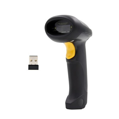 Wireless Barcode Scanner Handheld 1D Laser USB Plug Play 2.4G Receiver PC Mac