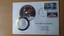 Medaillenbrief mit Meissner Porzellanmedaille ( 20. Jahrestag erste Mondlandung)