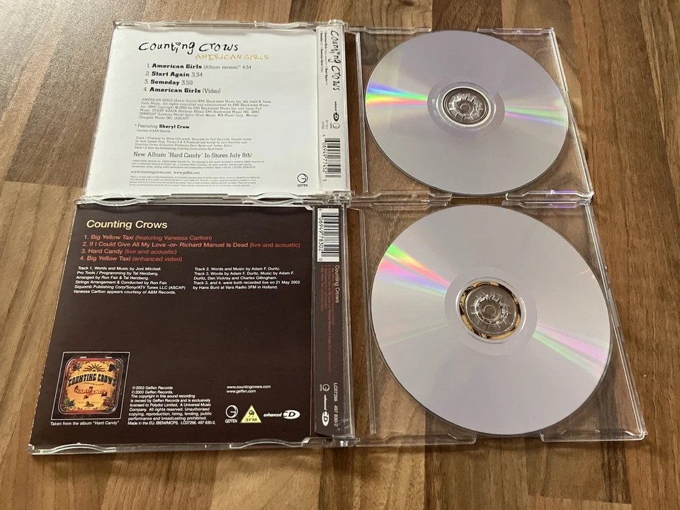 Counting Crows 4 x CD Singles American Girls A Long December Big Yellow Taxi + 1 - Image 4 of 4