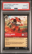 2022 DISNEY LORCANA PROMO D23 EXPO 1 MICKEY MOUSE - BRAVE LITTLE TAILOR PSA 10