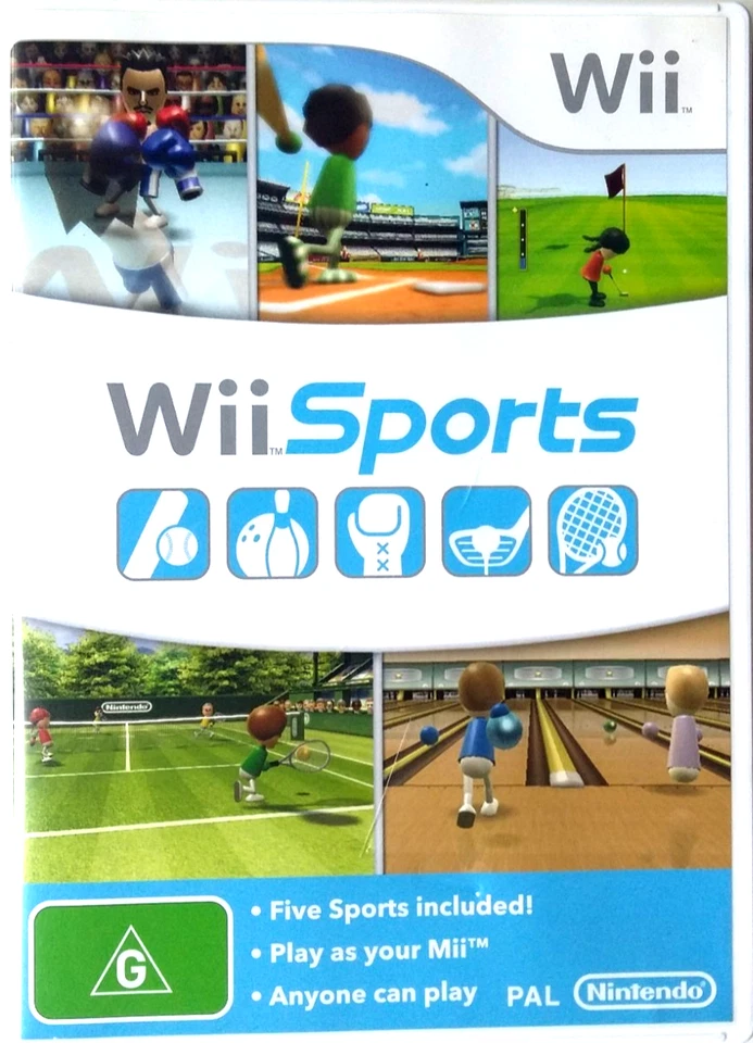 Wii Sports Nintendo Wii  2006 With Cardboard Sleeve - Tested with Manual - Image 2 of 4