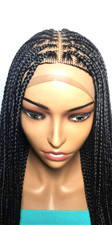 Black Knotless Box Braids. Braided Wig. Full Lace with Baby Hair. 42in