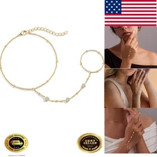 Beautifully Crafted Gold Bracelet Set: Chic Layered Design with Lobster Clasp