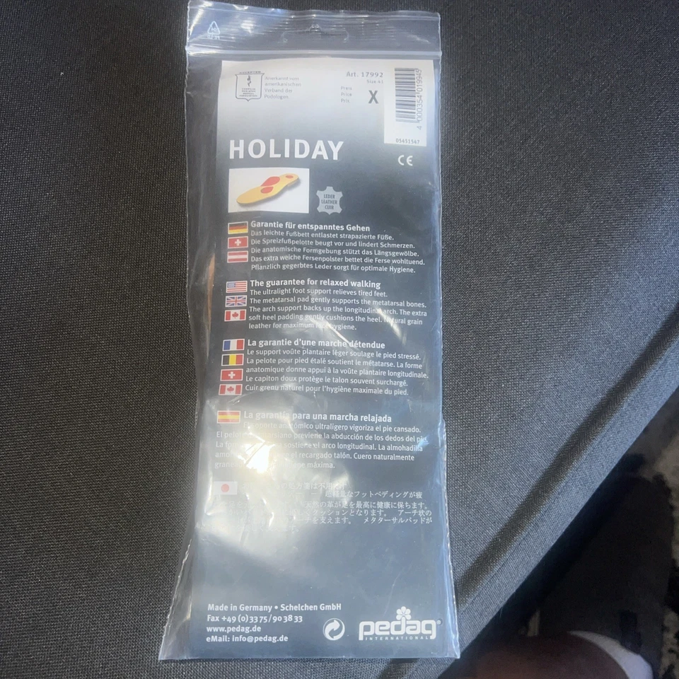 Plantilla ortopédica Pedag Holiday 17992, cuero, arco plantar y soporte metatarsiano Foto 2 de 2