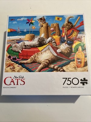 Buffalo Games Cats Collection Beachcombers 750-Piece Interlocking Jigsaw Puzzle 