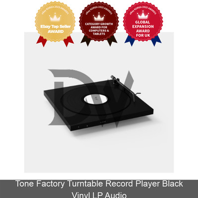Tone Factory Turntable Plattenspieler Schwarz Vinyl LP Audio Express