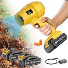 Turbo Blower, 20000RPM Electric Cordless Leaf Blower, 20V 2.0/4.0AH Battery Jet