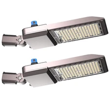 320W LED Parking Lot Lights (48000lm Eqv 1200W HPS) Slipfitter Mount Commerci...