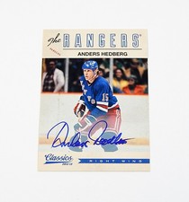 2012-13 Panini Classics Signatures Autographs Anders Hedberg #43 On Card Auto