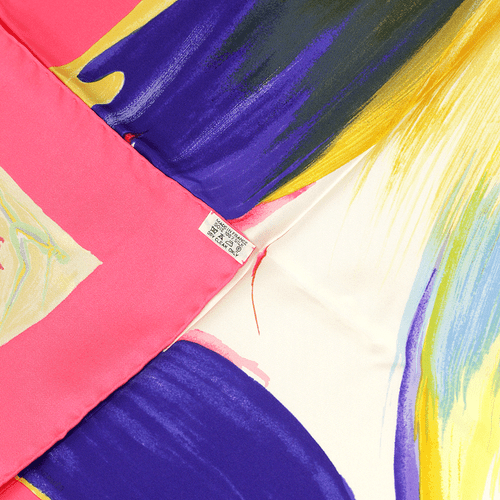 Hermes Scarf SMILES IN THIRD MILLENARY Silk Carre SEFEDINE KWUMI 90cm - Picture 5 of 7