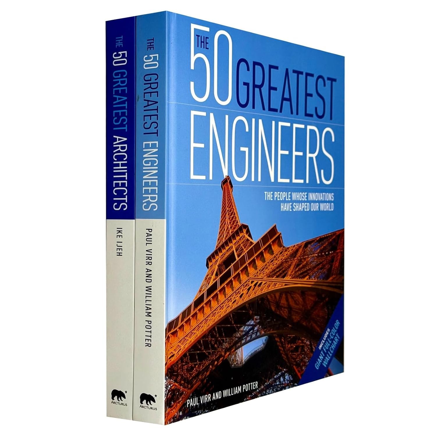 50 Greatest Architects, 50 Greatest Engineers 2 Books Collection Set, Hardcover