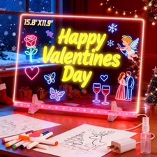 LED Drawing Board for Kids - 20 Inch Erasable Acrylic Electronic White Boards...