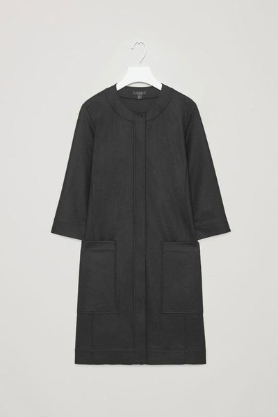 Women COS Dress Black Wool 36 #6RVM