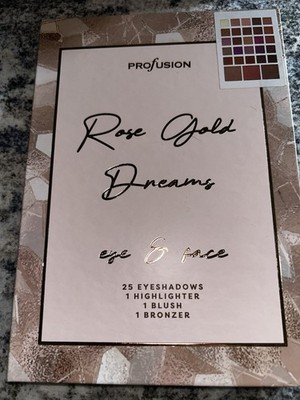 Profusion Rose Gold Dreams 28pc Pressed Powder Eye & Face Palette Cruelty-Free