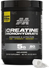 Creatine Monohydrate Powder, Platinum Pure - Unflavored Micronized Creatine for 