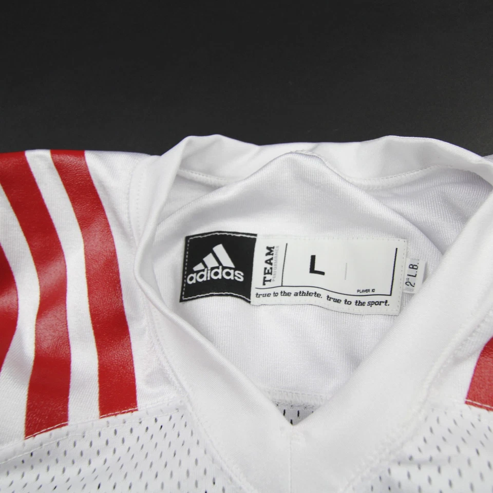 Wisconsin Badgers adidas Practice Jersey - Football Men's White/Red Used - Image 3 of 4