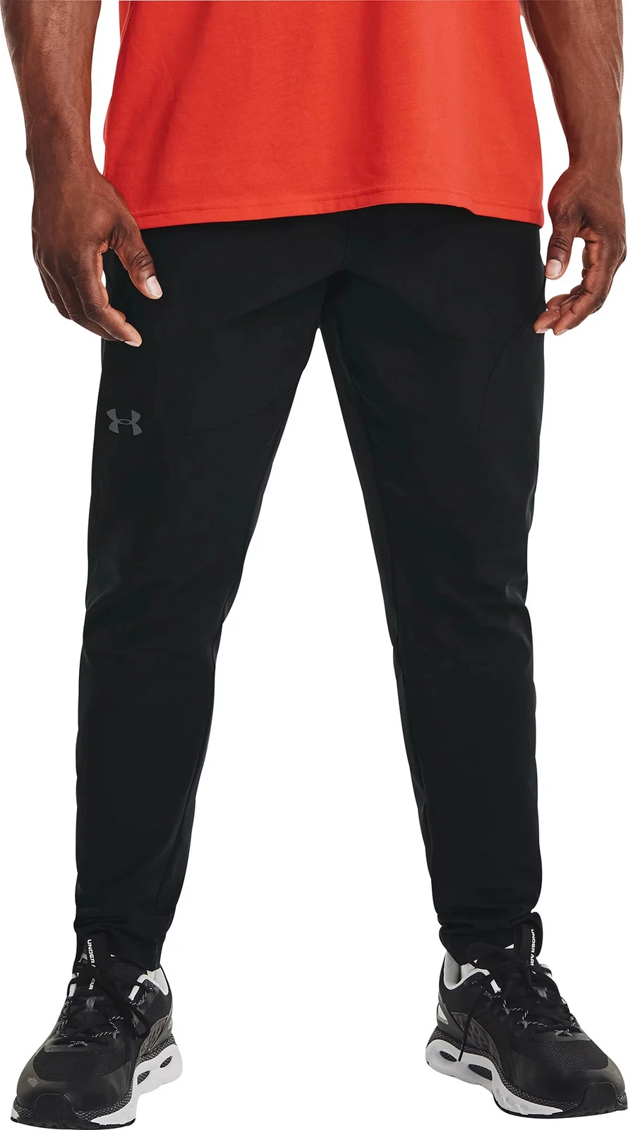 Under Armour Unstoppable Tapered Mens Training Pants Black Gym Trackpants
