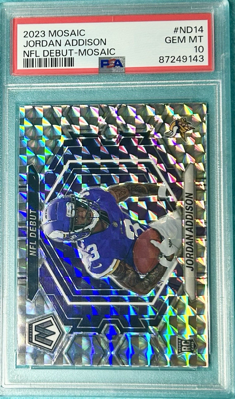 Jordan Addison Panini Mosaic NFL Debut #ND14 Base
