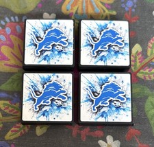 4 Piece DETROIT Football Team Silicone Focal Beads DIY Beadable Pens