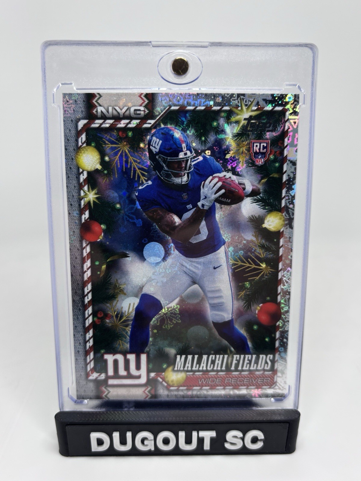 2026 Topps Holiday Malachi Fields RC #180 SNOWFLAKE REFRACTOR SSP NY GIANTS
