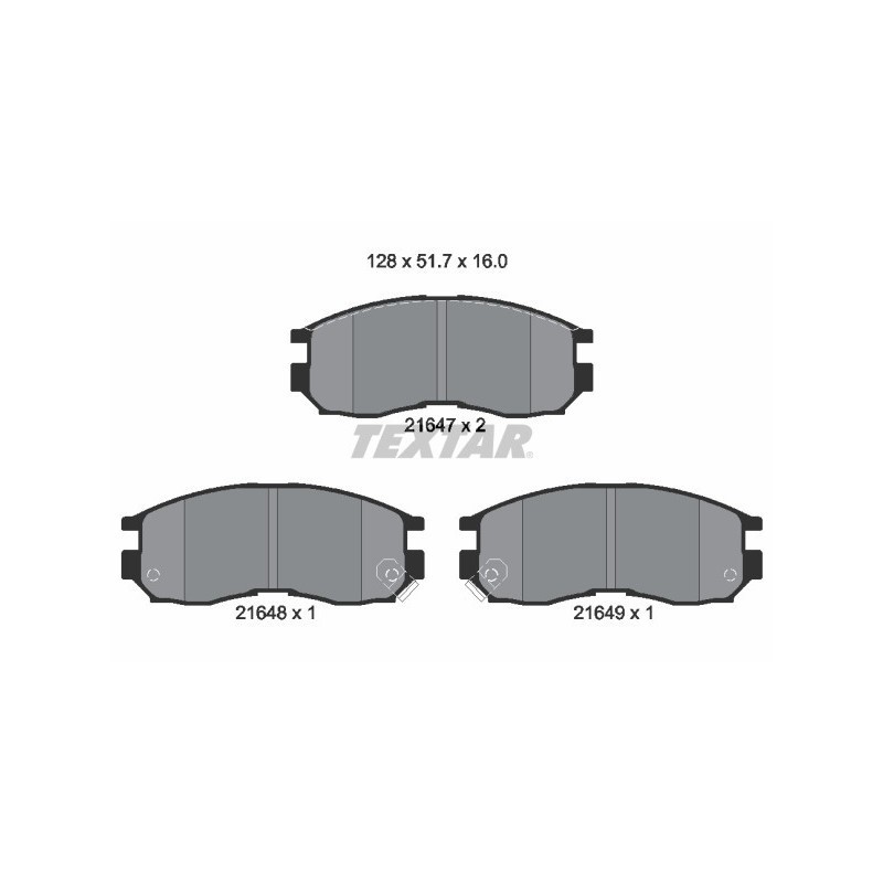 TEXTAR 2164701 Brake Pads Set Front for Galant Eclipse Persona Lancer Santamo FT