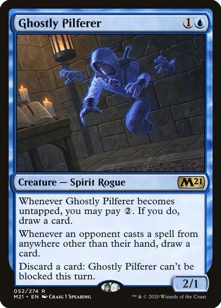 Foil Ghostly Pilferer - 52 - NM - Core Set 2021