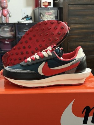 Size 11 - sacai x Undercover x Nike LDWaffle Midnight Spruce University Red LD
